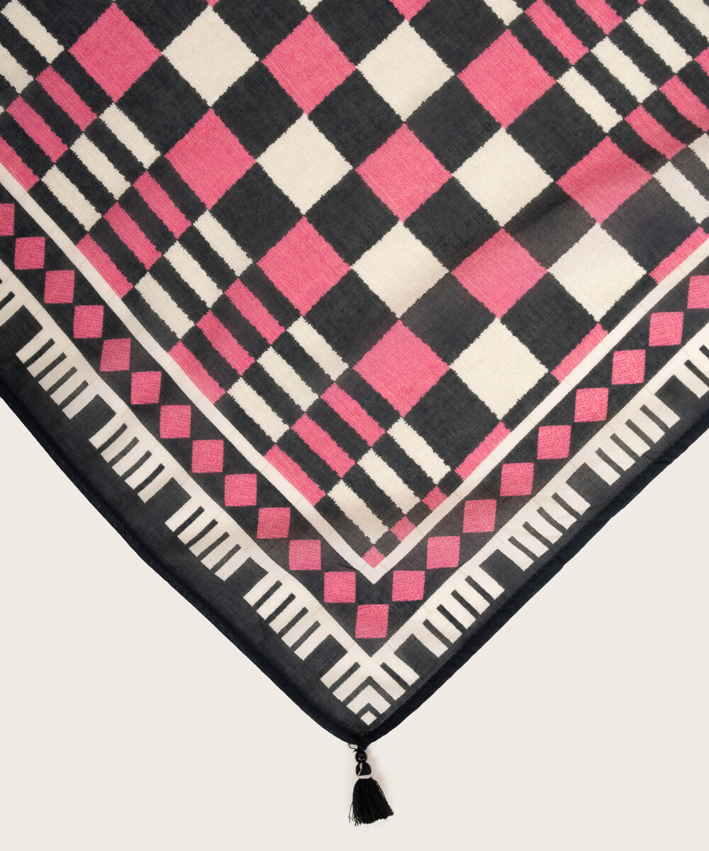 Lawn Black Printed Dupatta