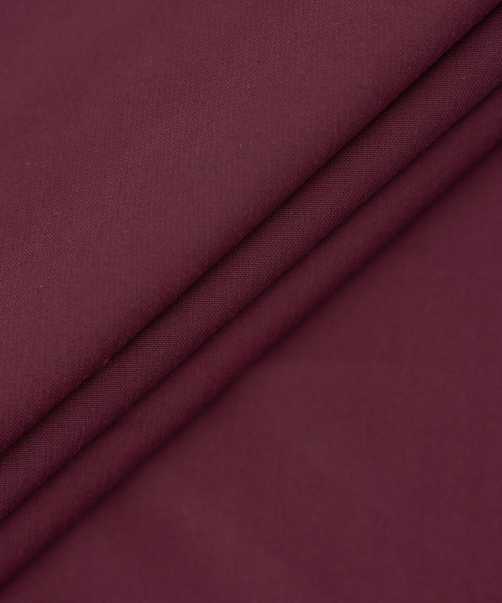 Men's Unstitched Maroon Textured Wash & Wear Suit