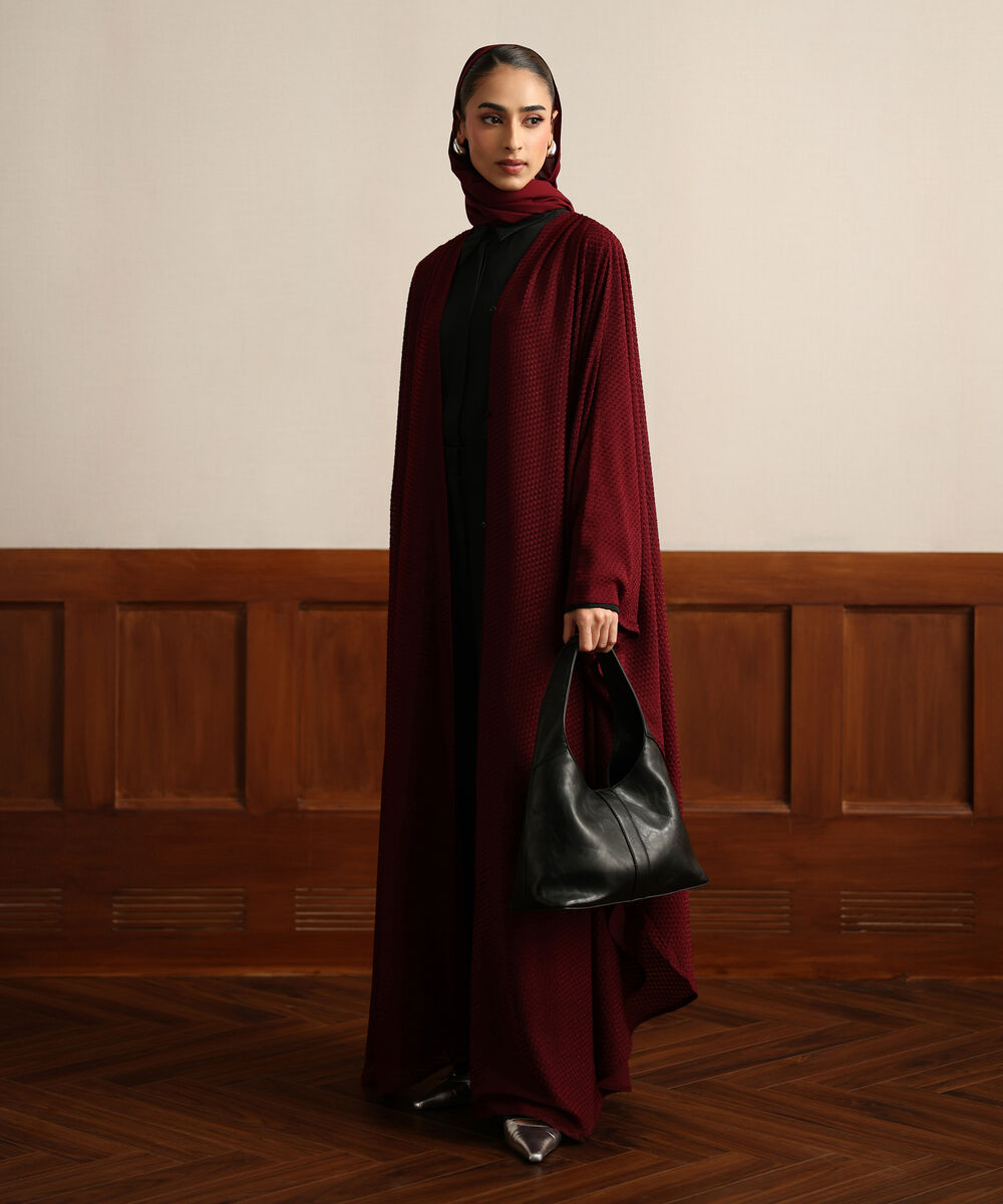 Women's Navy Kaftan Abaya Set