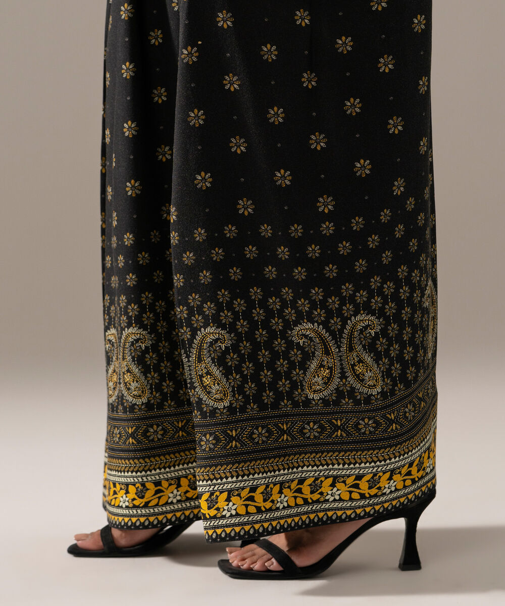 Women's RTW Bedford Printed Black Shalwar