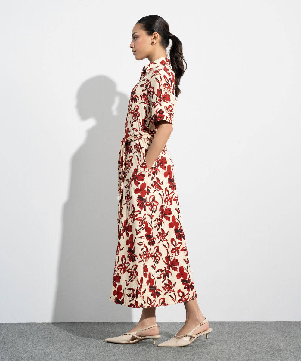 Women's Western Multi Floral Printed Dress