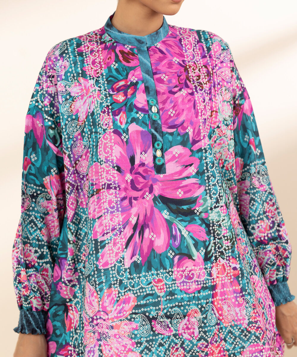 Women's Unstitched Lawn Printed Multi 2 Piece Suit