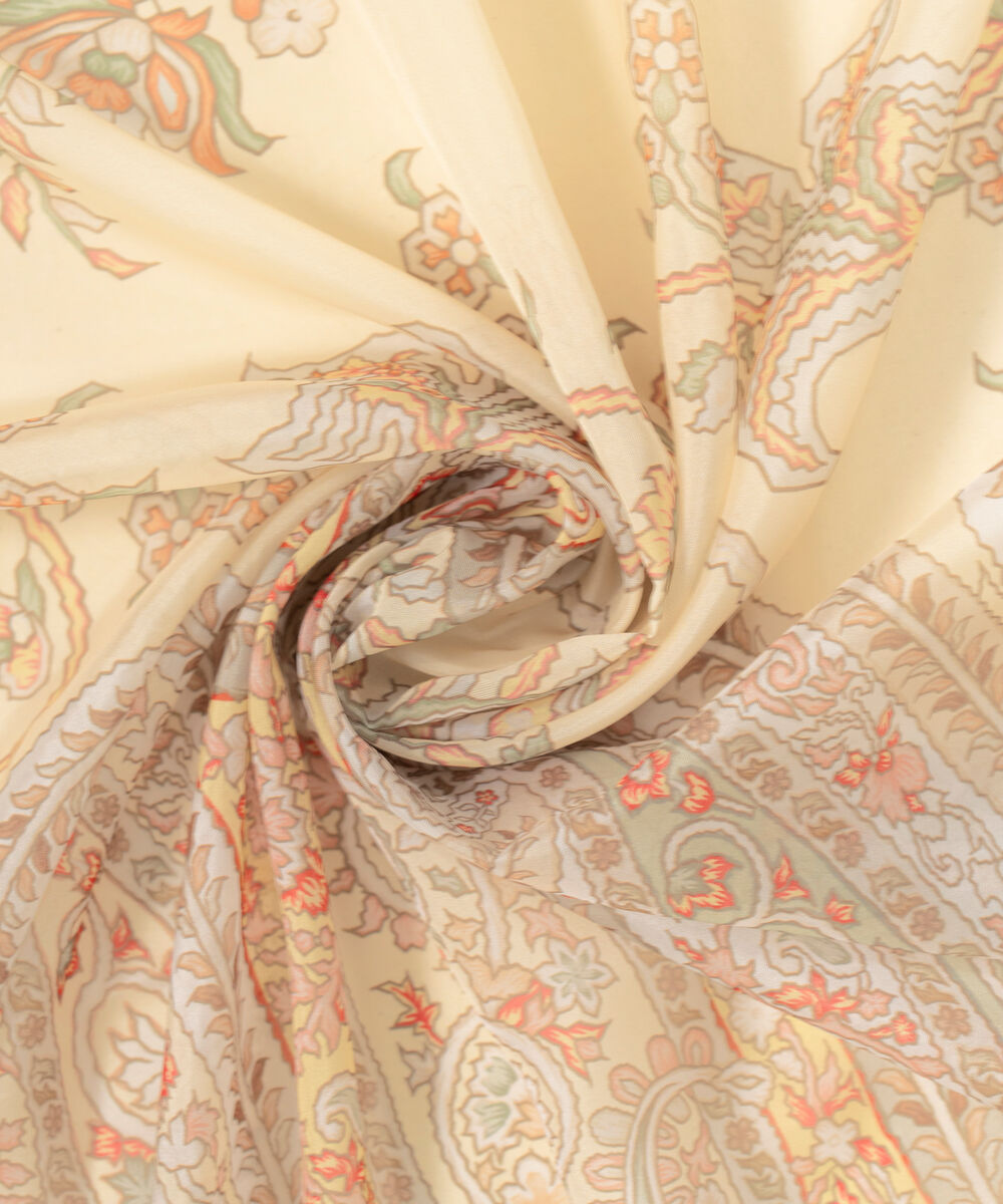 Blended Silk Printed Yellow Dupatta