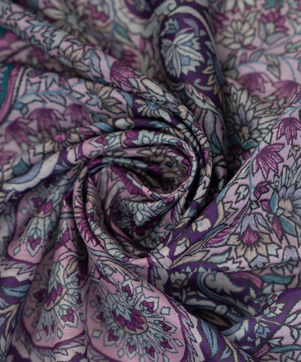 Tussar Silk Printed Blue Dupatta