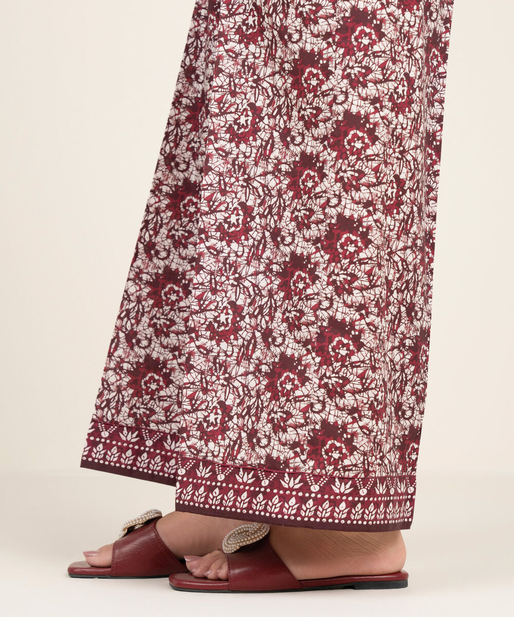 Women's RTW Cambric Printed Pink Culottes