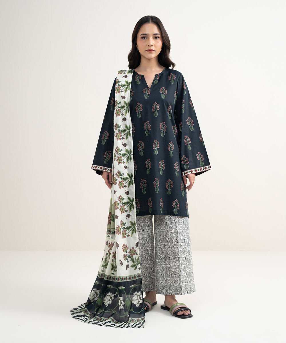 Lawn Printed Mint Green Dupatta
