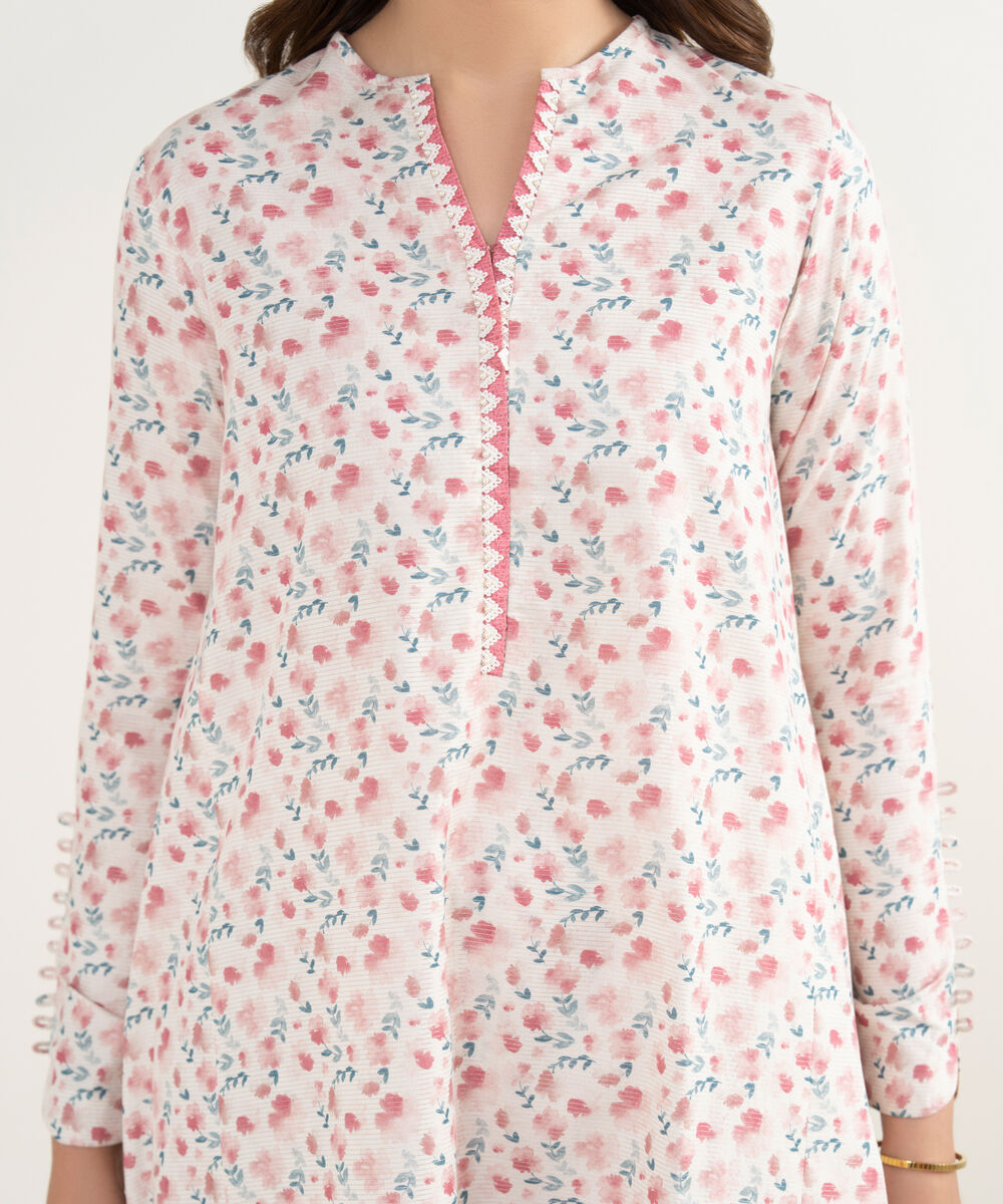 Women's Unstitched Zari Lawn Embroidered Multi 3 Piece Suit