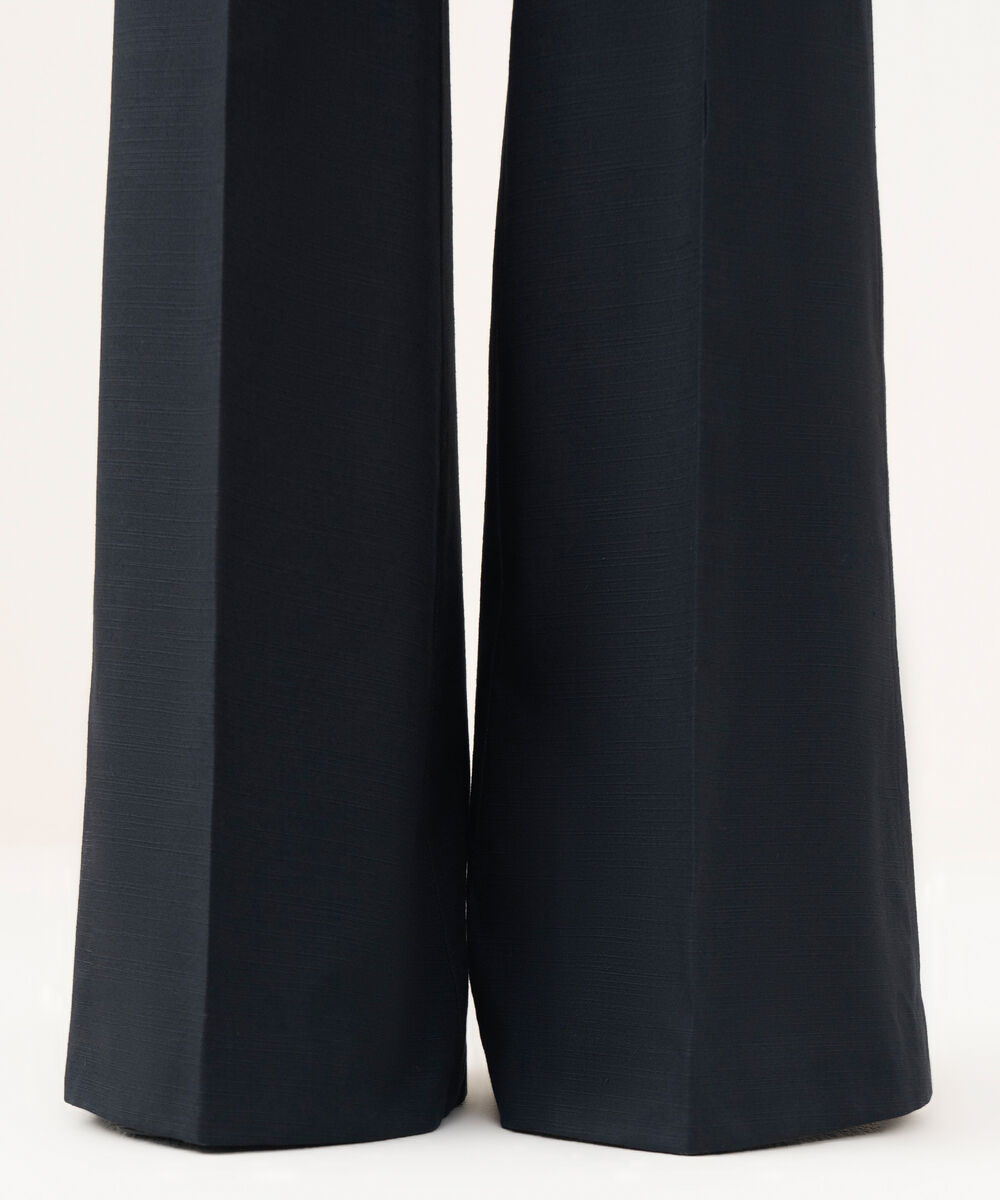 Women's Unstitched Khaddar Printed Black 3 Piece Suit