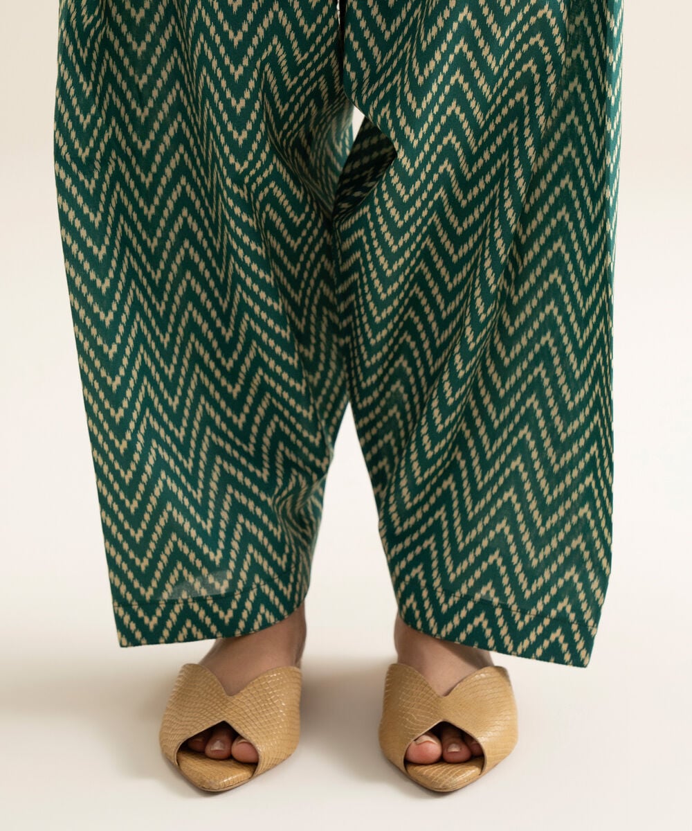 Women's Unstitched Cotton Printed Multi 3 Piece Suit