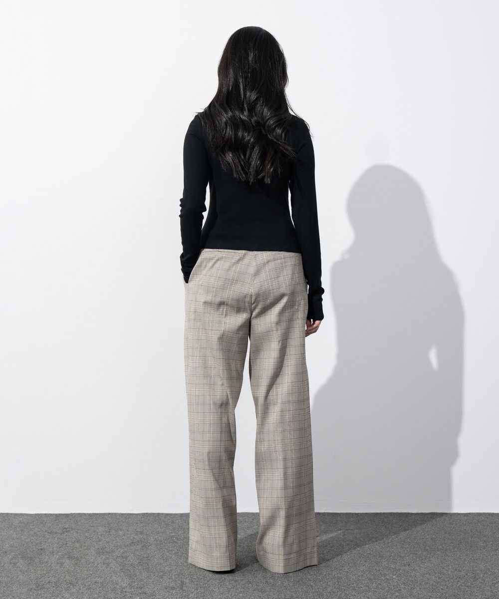 Women's Western Wear Grey Plaid Tailored Trousers