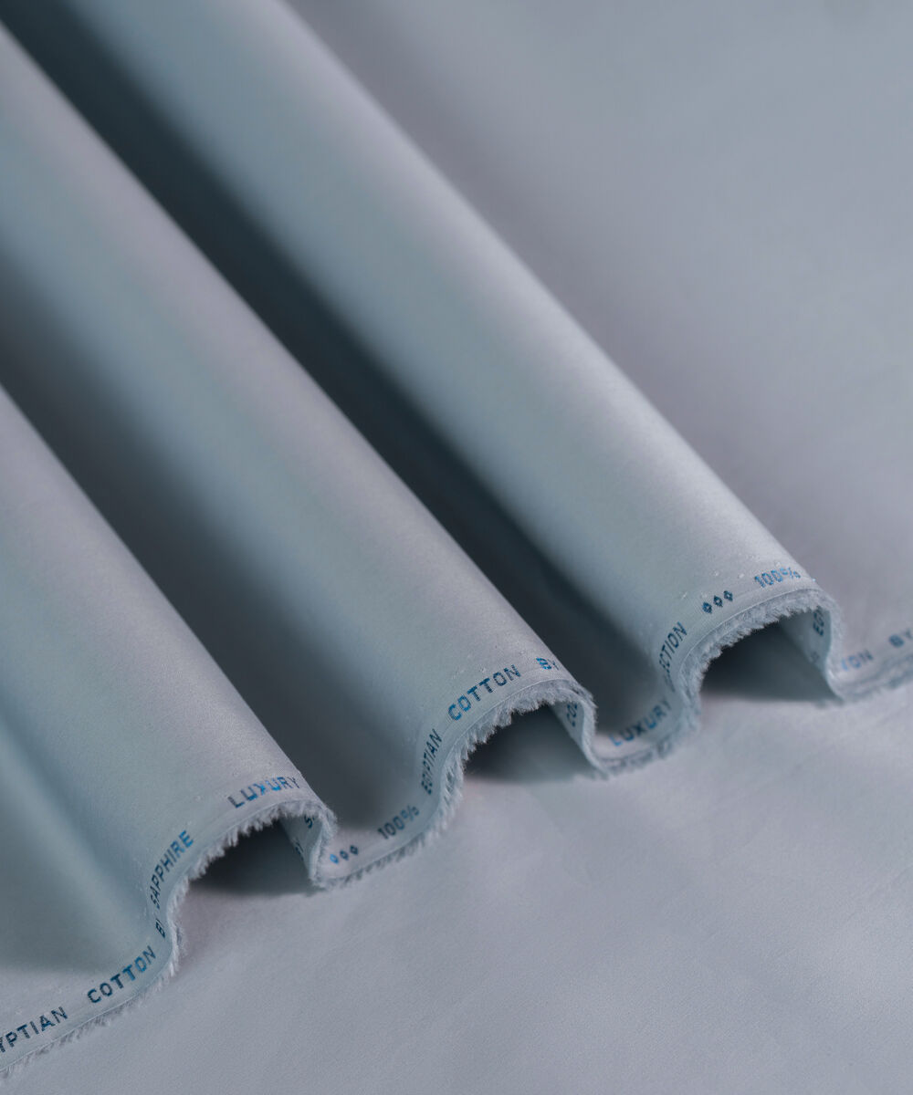 Men's Unstitched 2-Piece Luxury Giza Cotton Soft Grey Suit