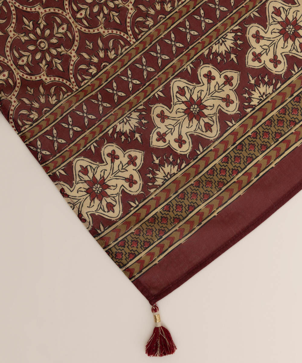 Fine Voile Red Printed Dupatta