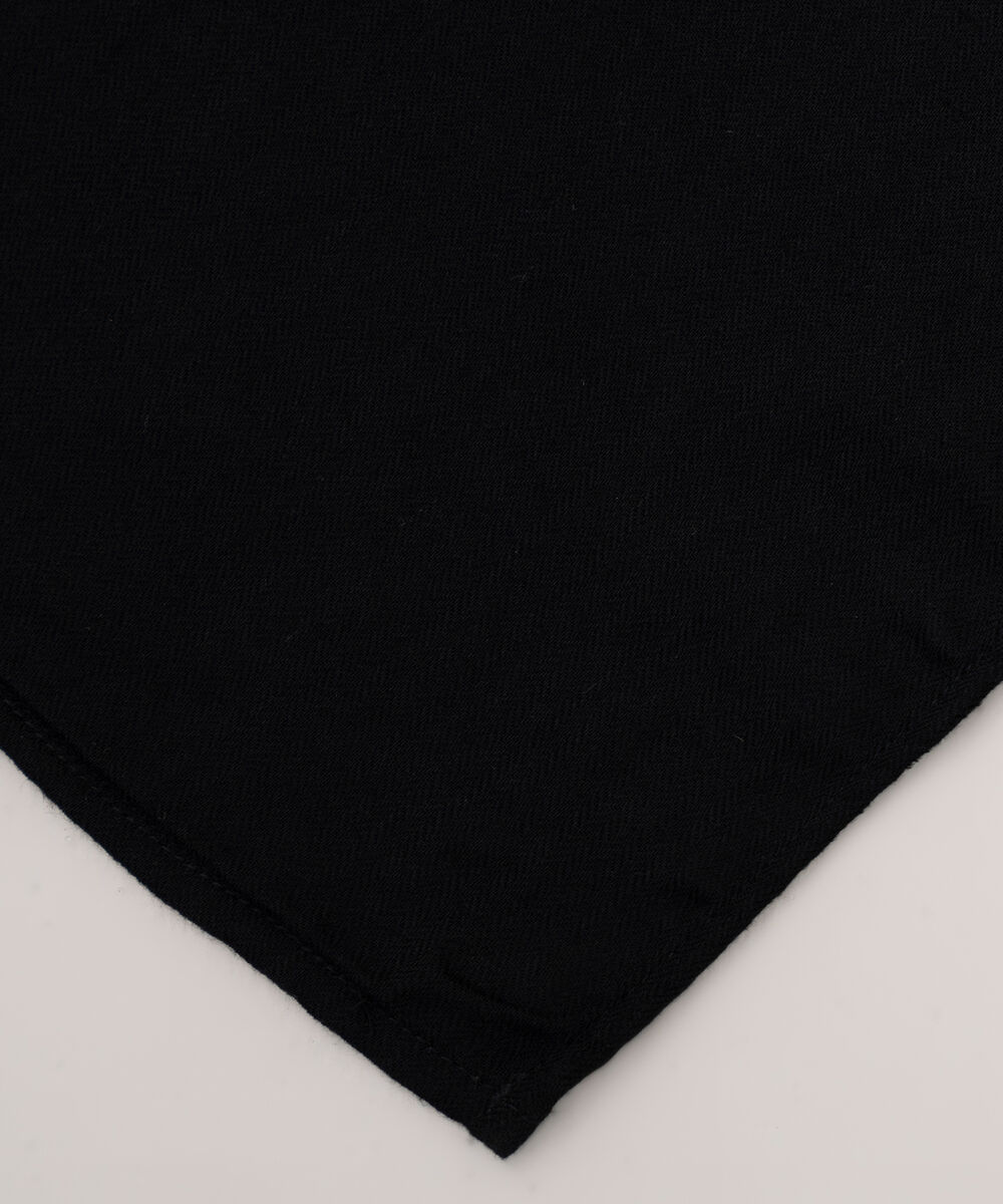 Solid Black Blended Shawl