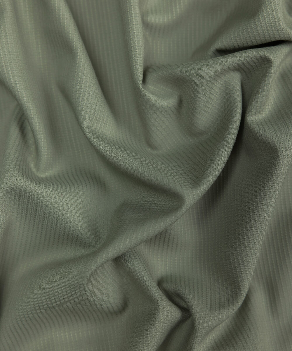 Men's Unstitched Two-Piece Light Olive Premium Wash & Wear Dobby Suit