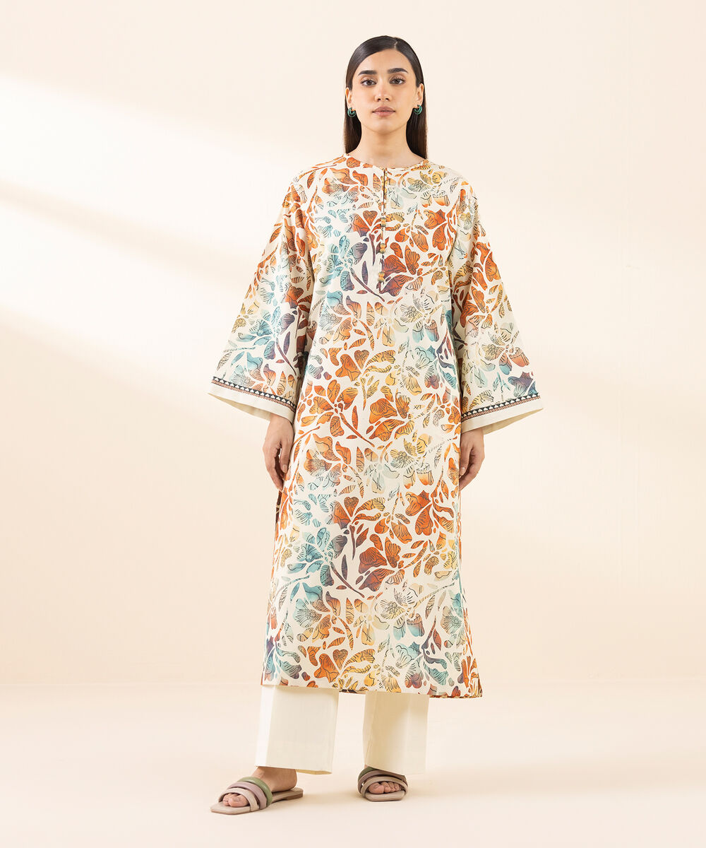 Women's Unstitched Lawn Printed Multi 2 Piece Suit