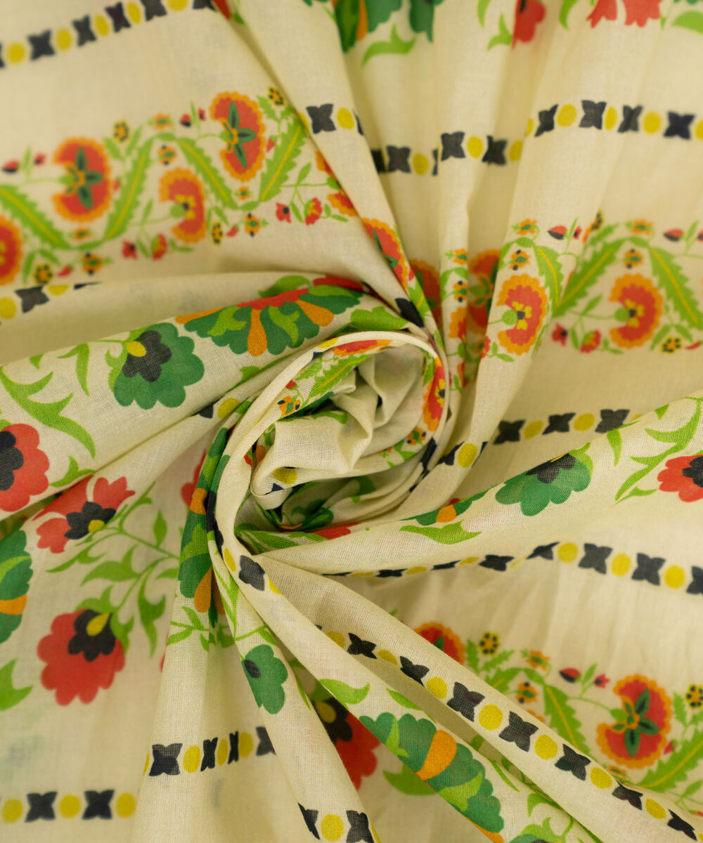 Fine Volie Yellow Printed Dupatta