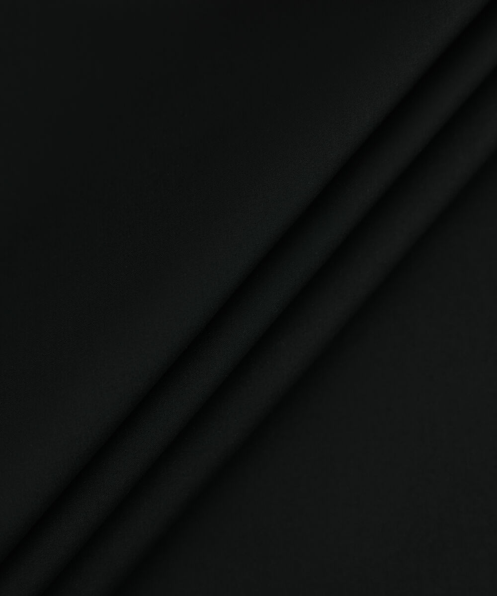 Men's Unstitched 2-Piece Premium Cotton Black Suit