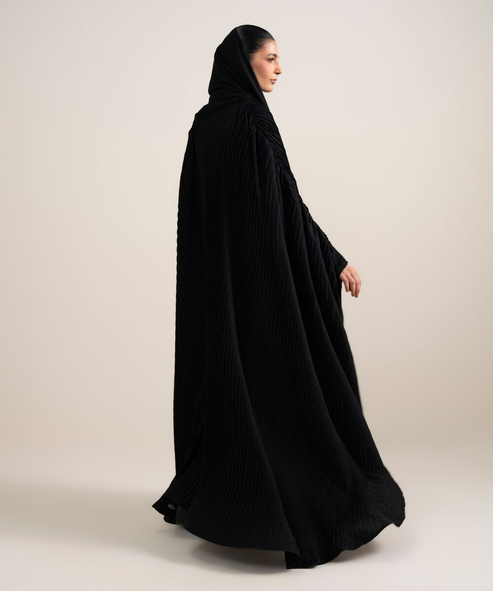 Women's Black Kaftan Abaya Set