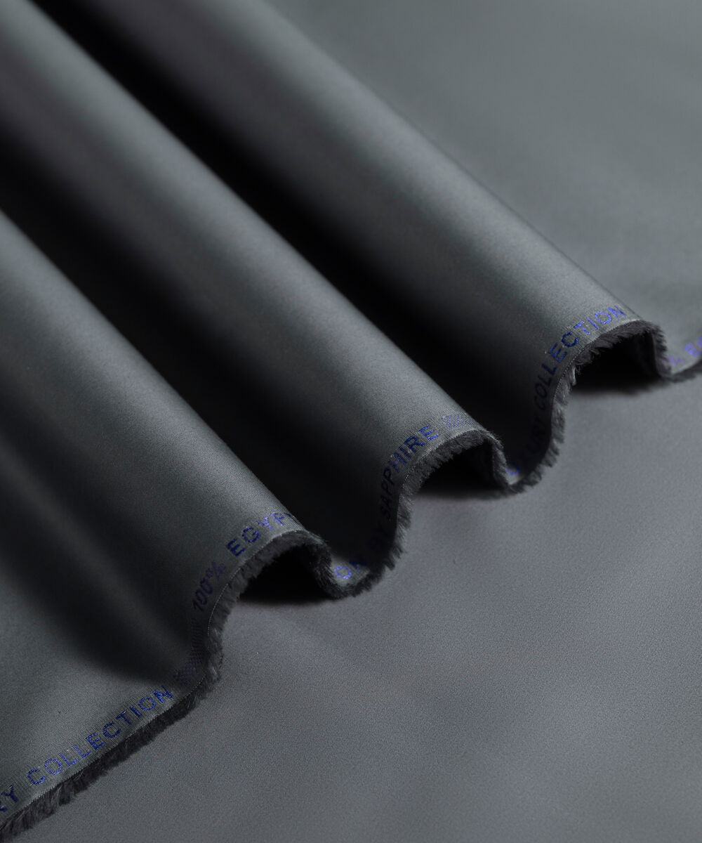 Men's Unstitched 2-Piece Luxury Pima Cotton Grey Suit