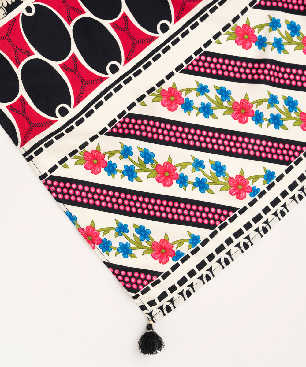 Printed Linen Black Dupatta