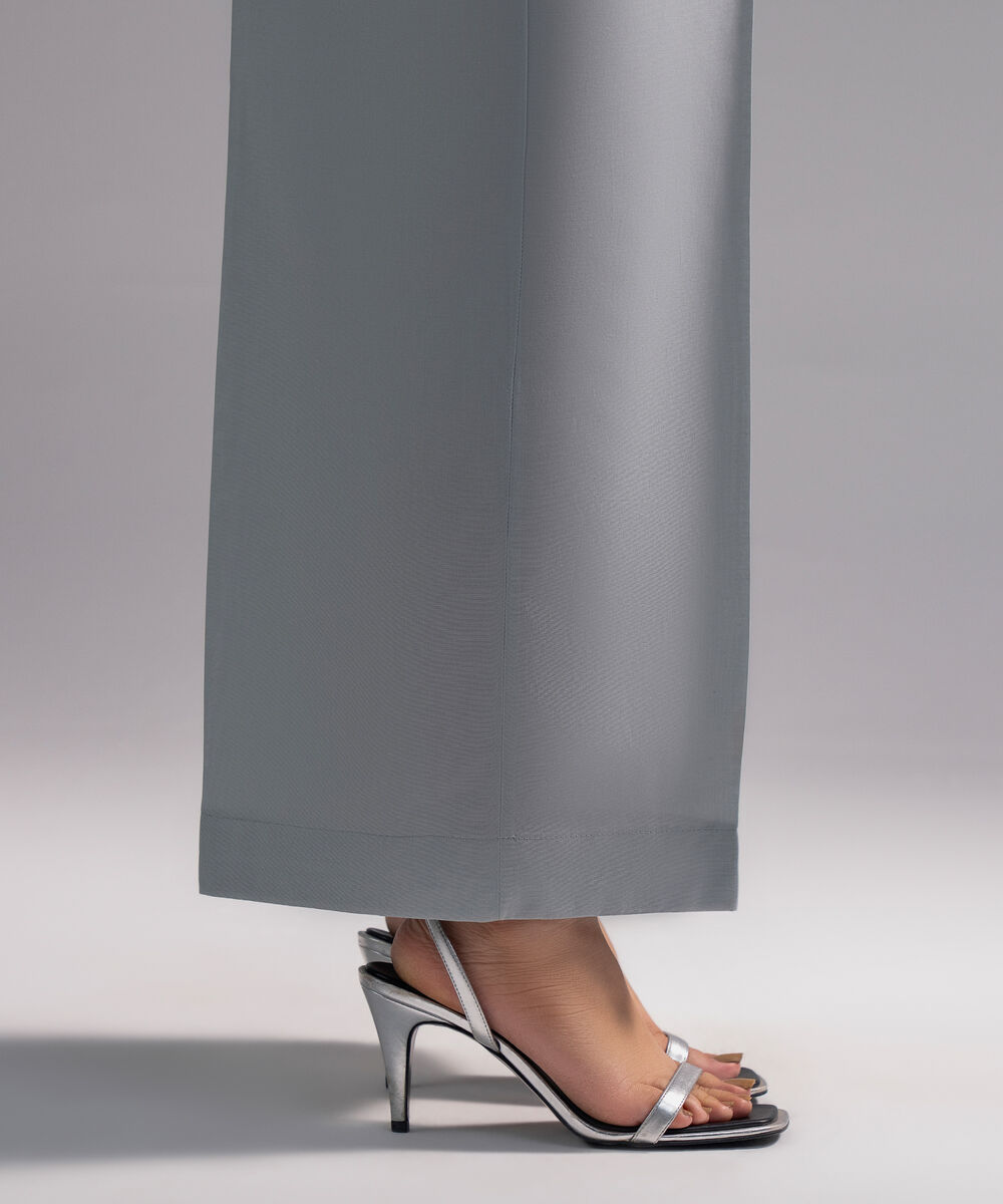 Women's RTW Cambric Solid Grey Culottes