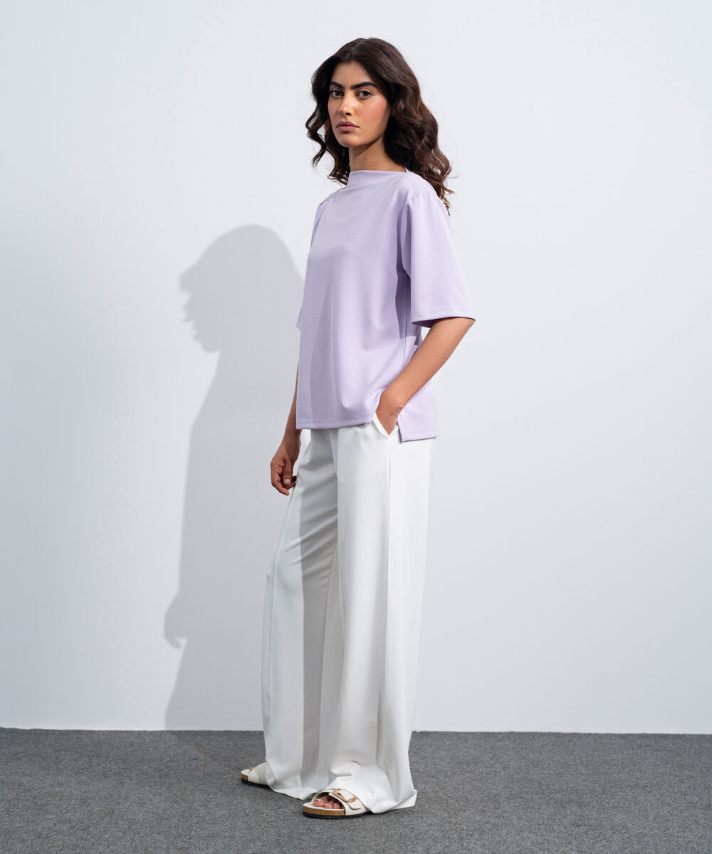 Women's Western Off White Soft Lux Pull-On  Trousers