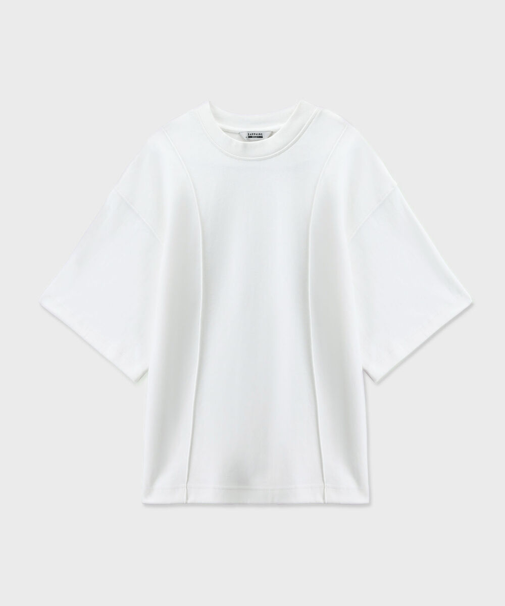 Women's Western Wear White Loose Fit Jersey T-Shirt