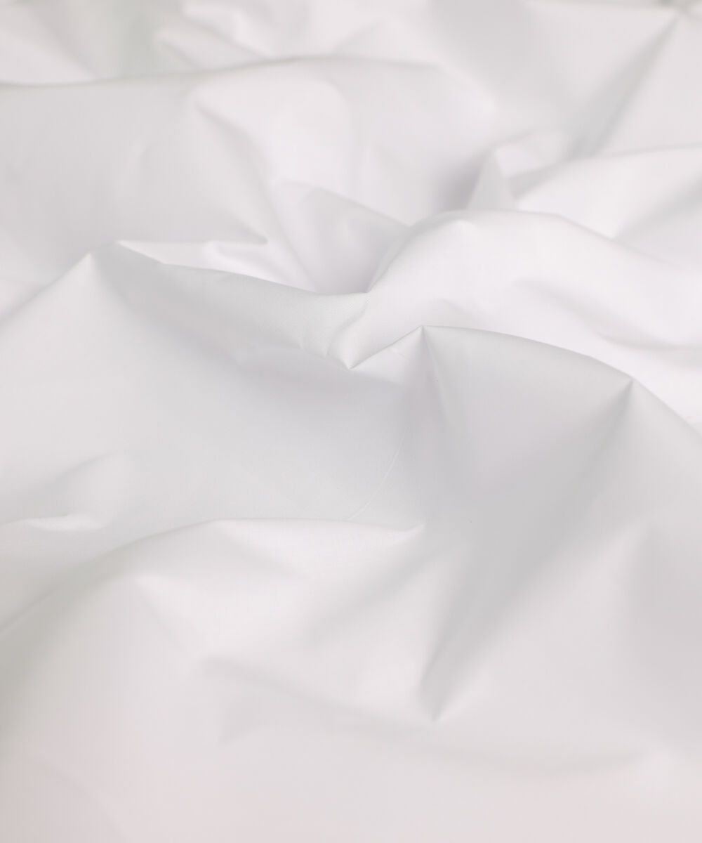 Men's Unstitched Fine Cotton White Full Suit Fabric