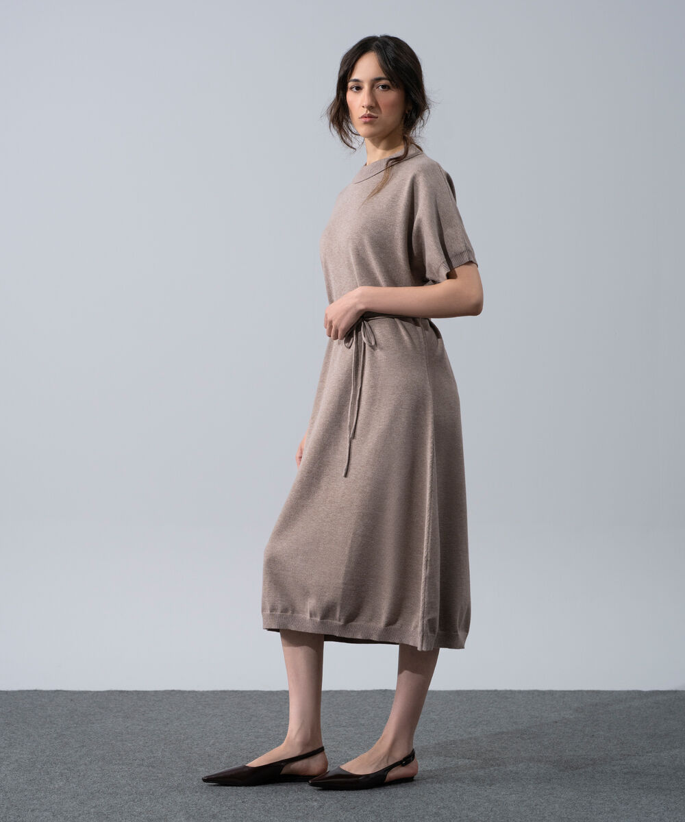 Women's Western Wear Taupe Short Sleeve Knit Dress