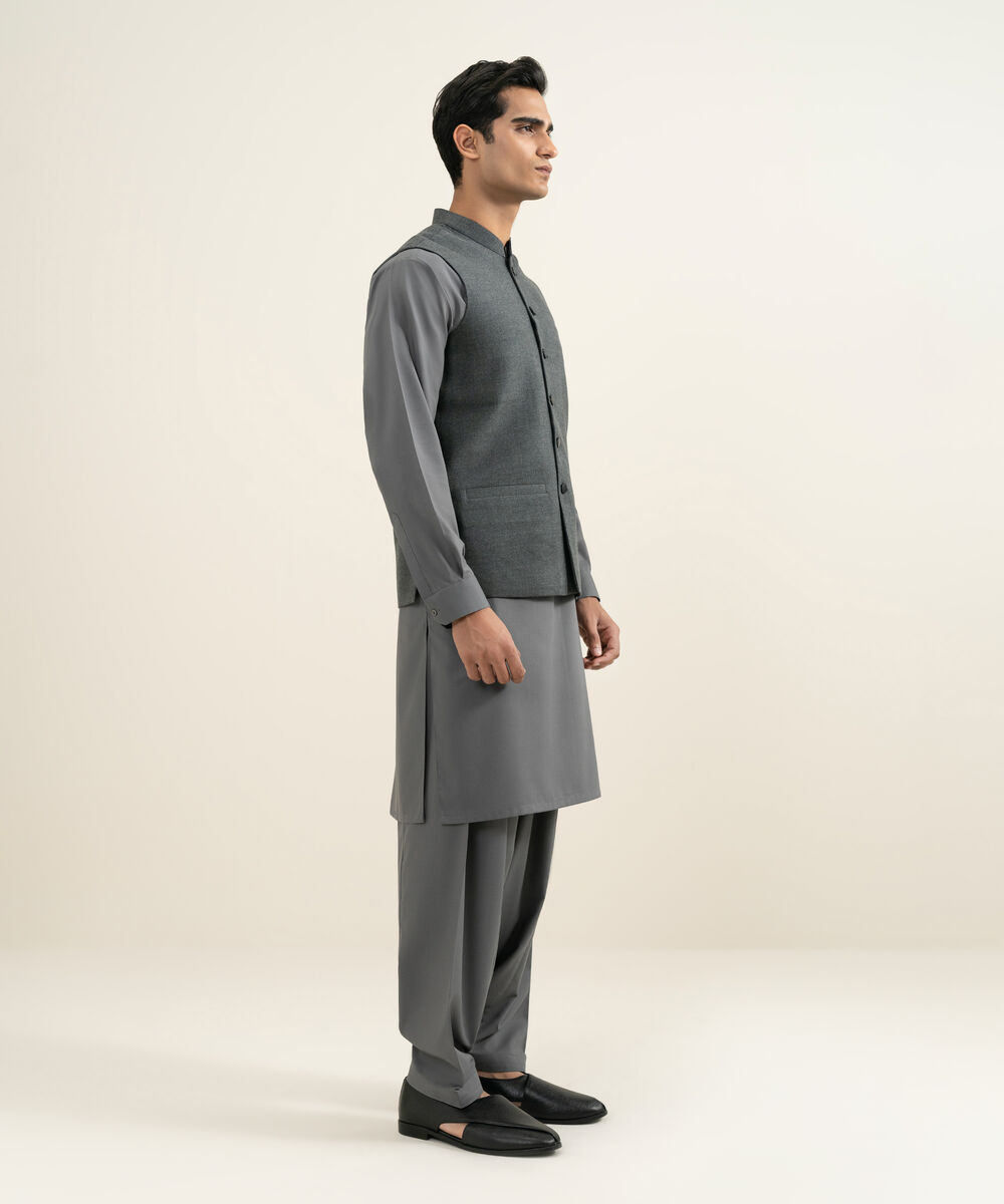 Men's black Luxury Viscose Waistcoat