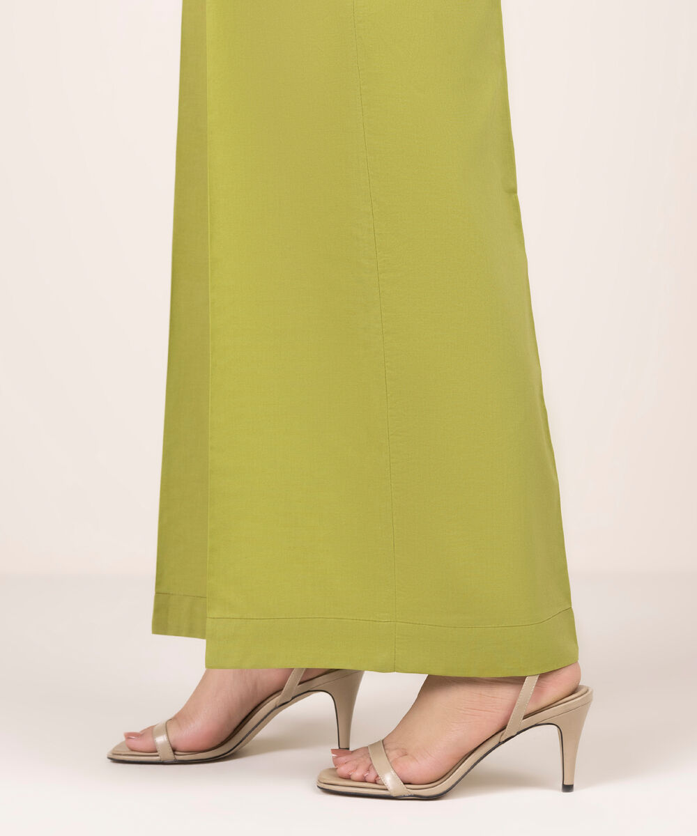 Women's RTW Cambric Solid Green Culottes