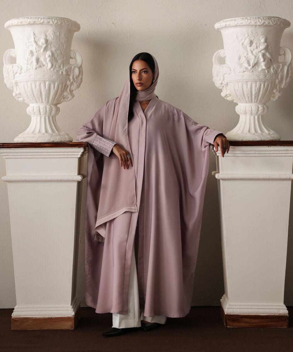 Women's Dusty Pink Kaftaan Abbaya Set