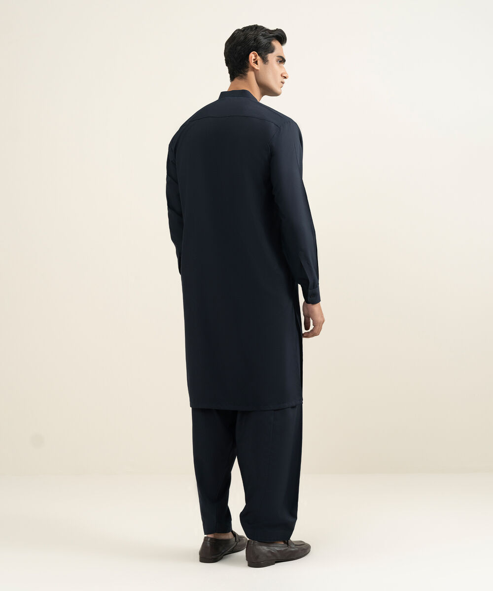 Men's Stitched Navy Kurta Shalwar