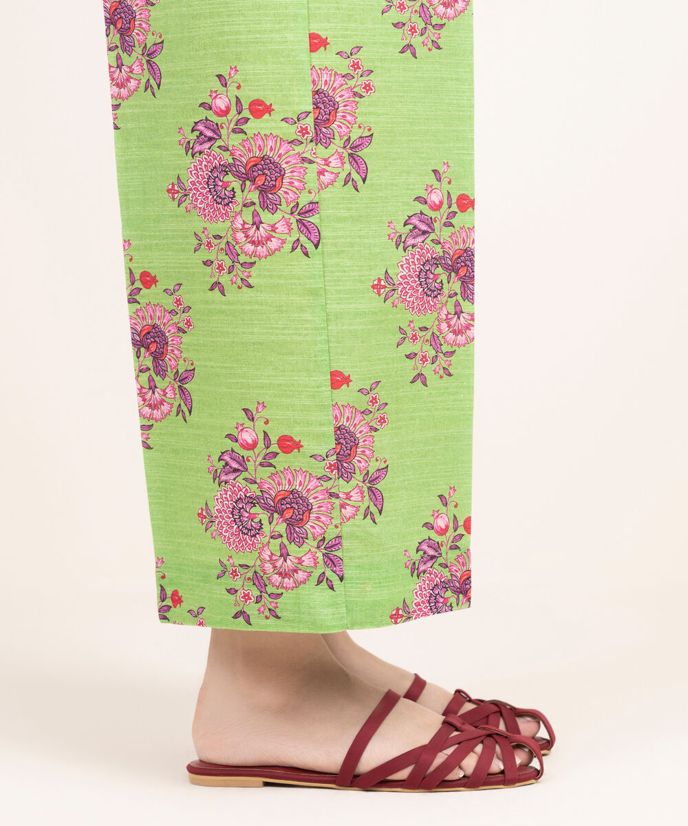 Women's RTW Cambric Green Printed Culottes