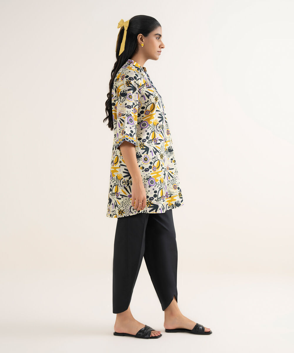 Women's Unstitched Lawn Printed Multi Shirt