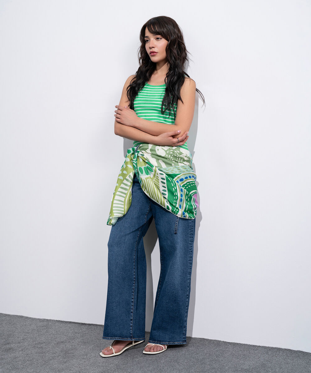 Women's Western Multi Printed Rectangular Scarf