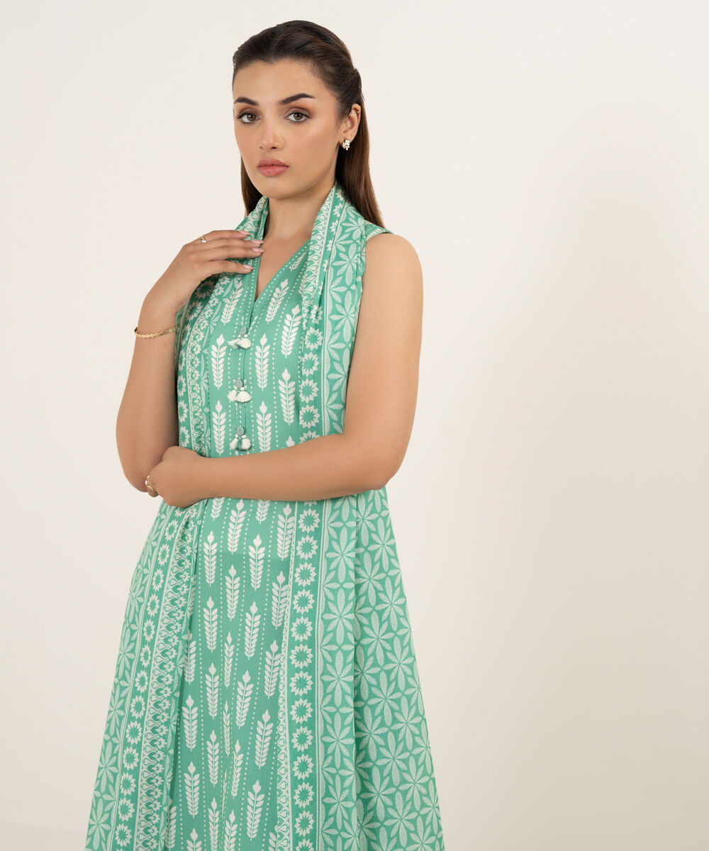 Women's Unstitched Lawn Printed Multi 3 Piece Suit