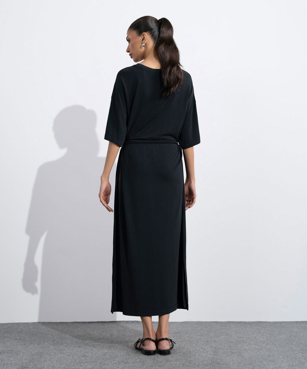 Women's Black Flowing Maxi Dress