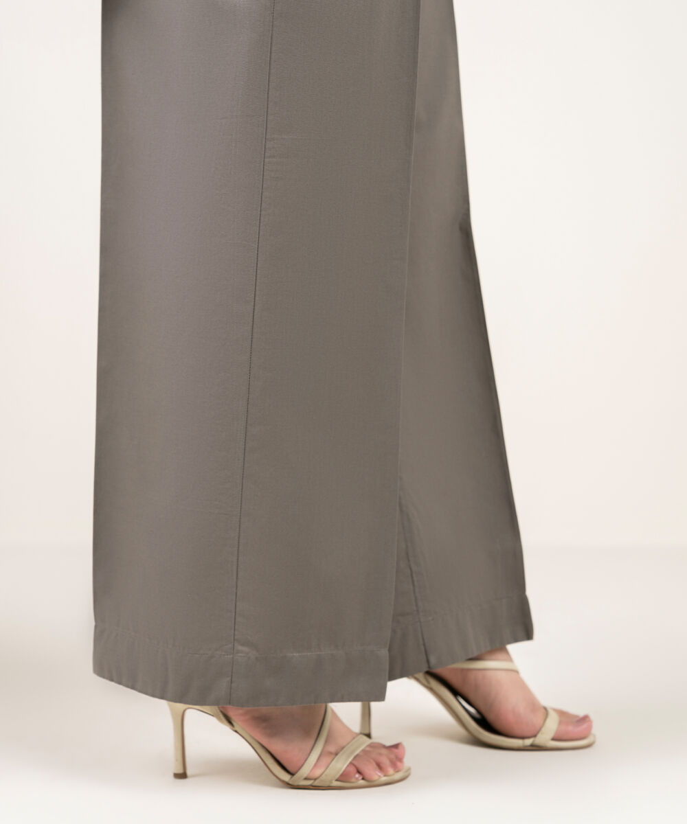 Women's RTW Cambric Solid Grey Culottes