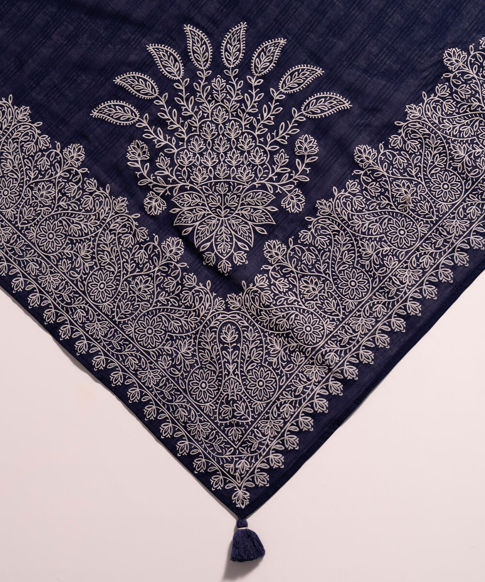 Lawn Printed Dark Blue Dupatta