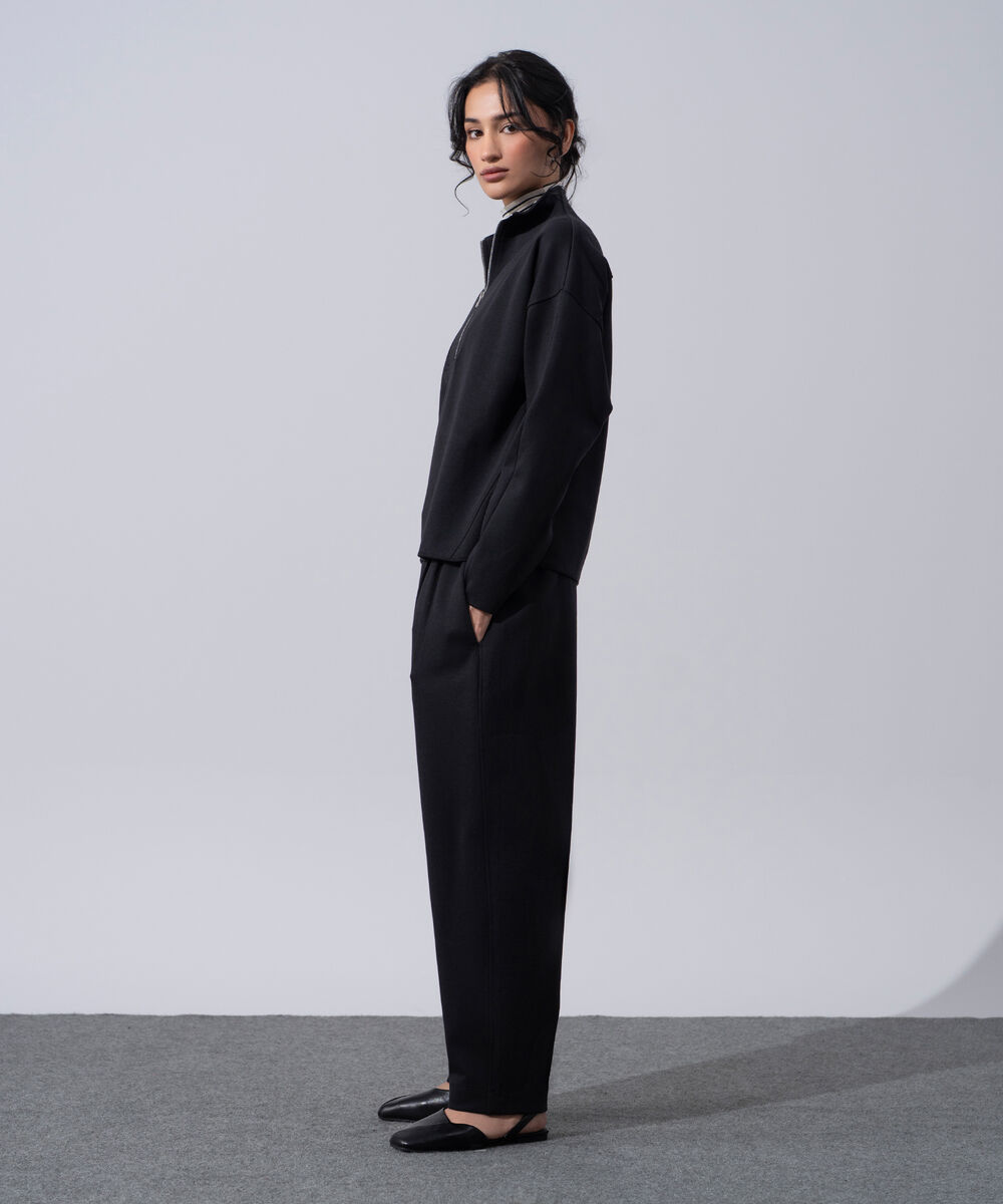 Women's Western Wear Black Funnel Neck Jumper