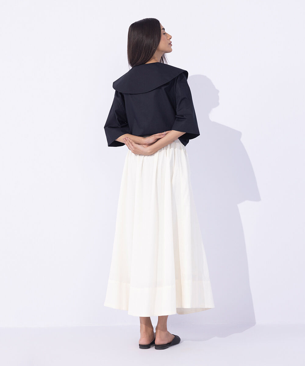 Women's Western Wear White Seer Sucker Skirt