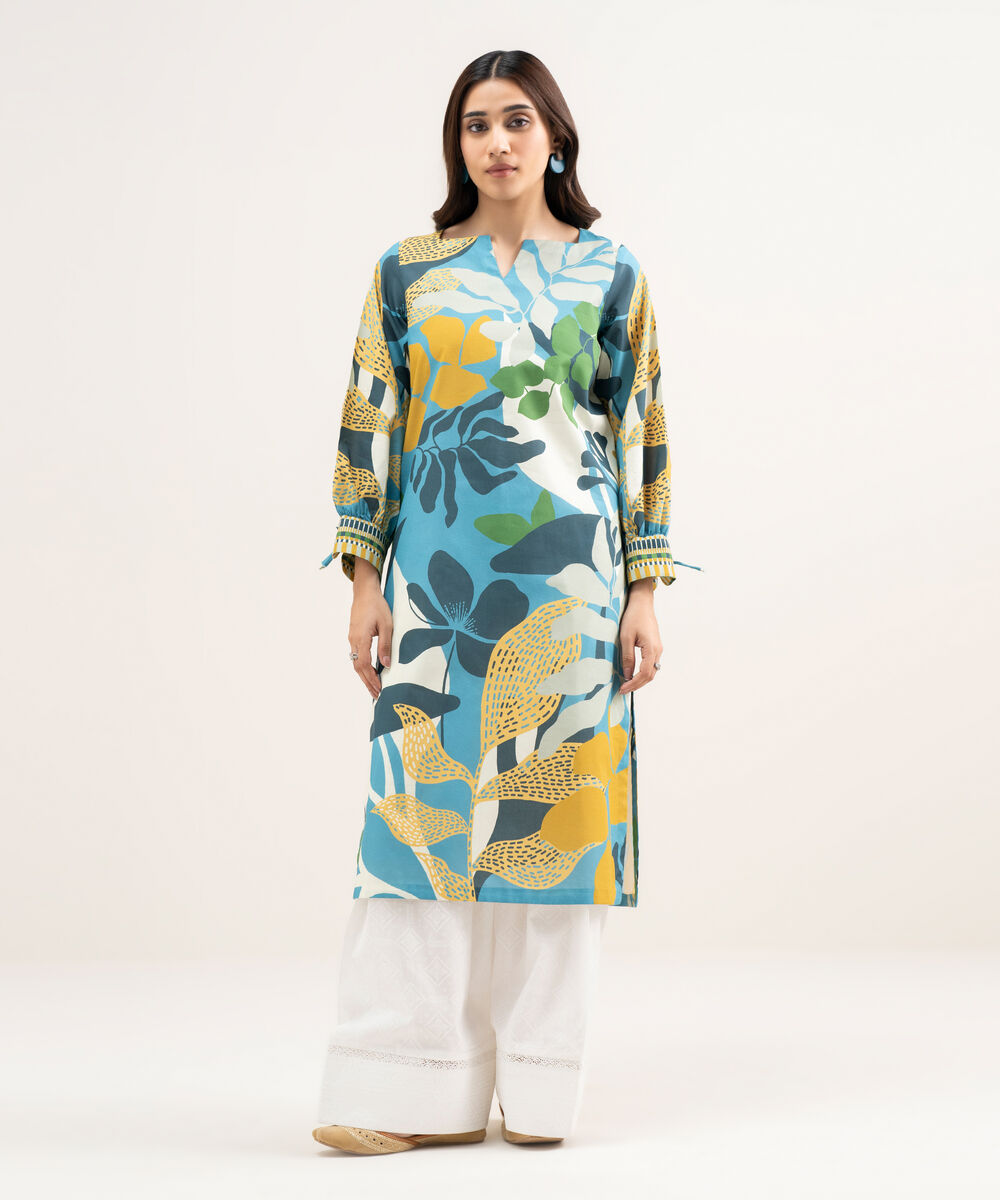Women's Unstitched Lawn Printed Multi Shirt