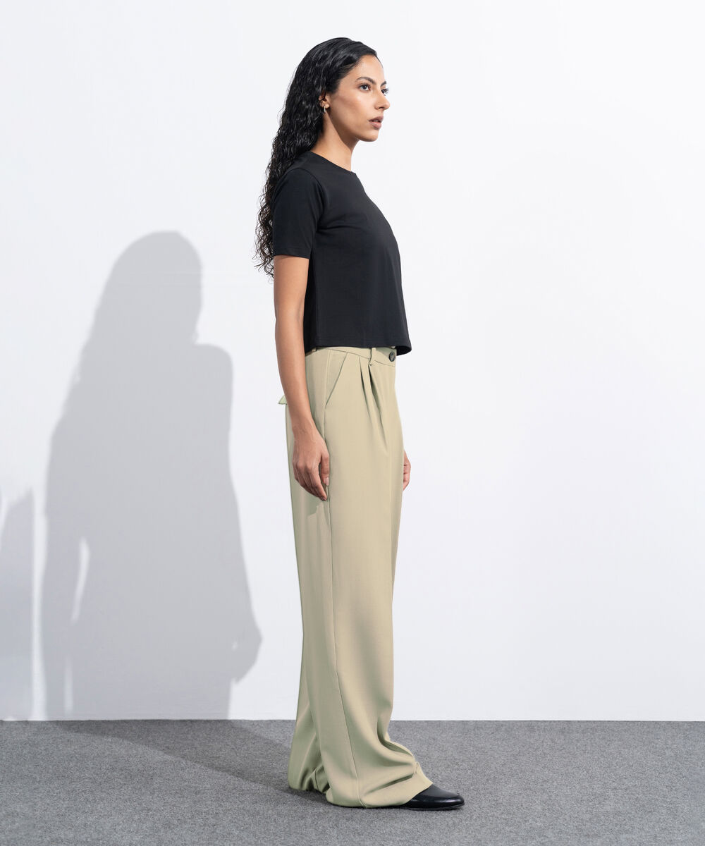 Women's Western Wear Black Fitted Short T-Shirt