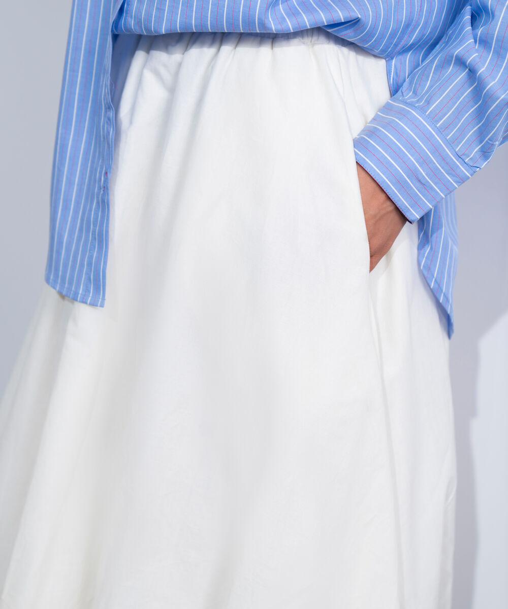 Women's Western White Balloon Skirt