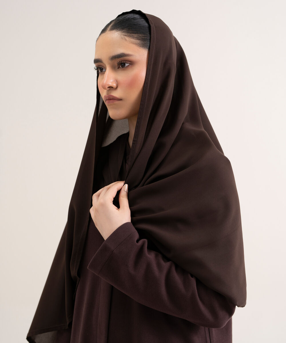 Women's Polyester Brown Hijab