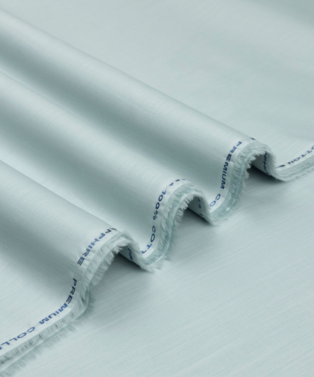 Men's Unstitched Two-Piece Sage Premium Slub Cotton Suit