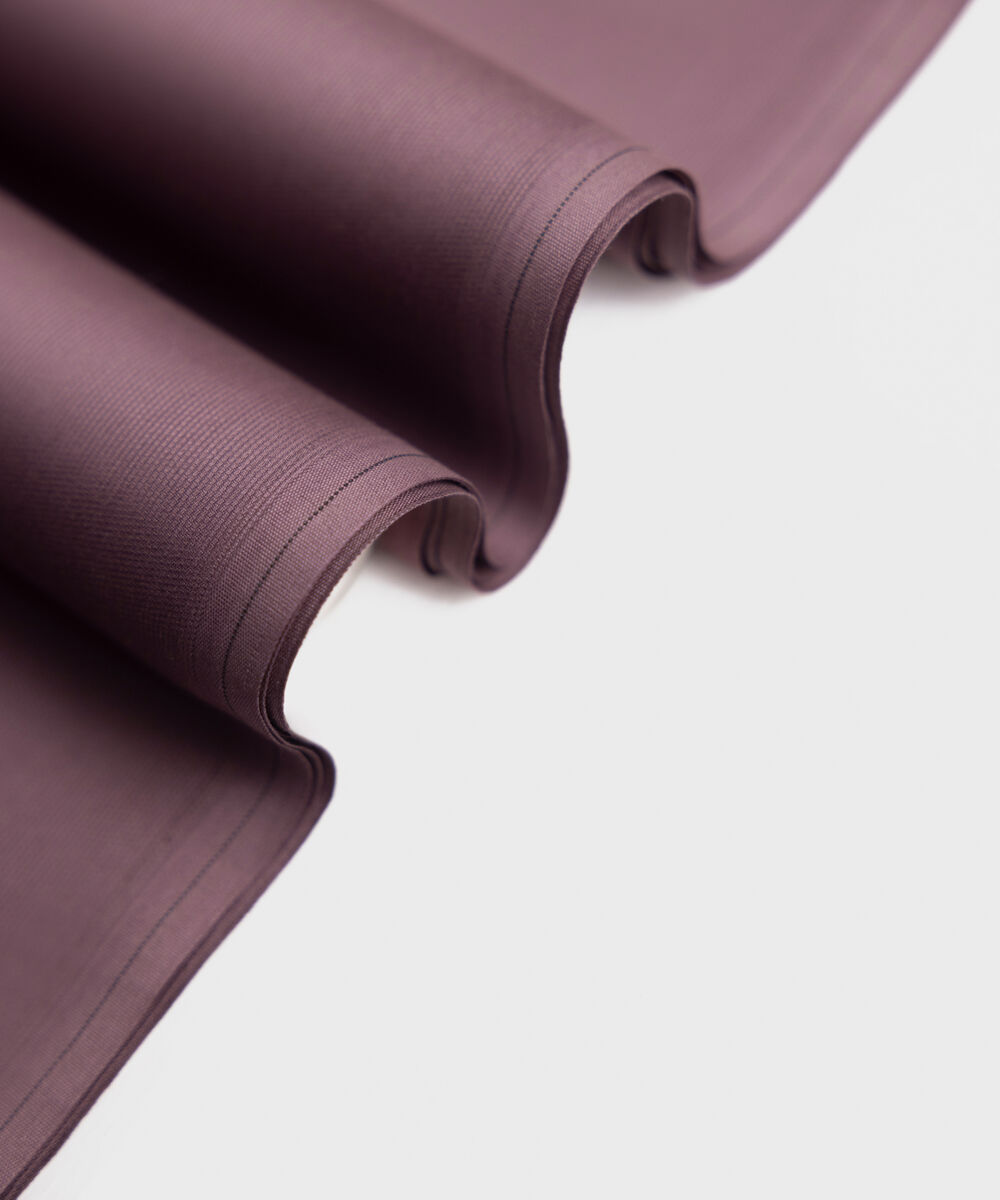 Men's Unstitched Two-Piece Cotton Dobby Black Suit.