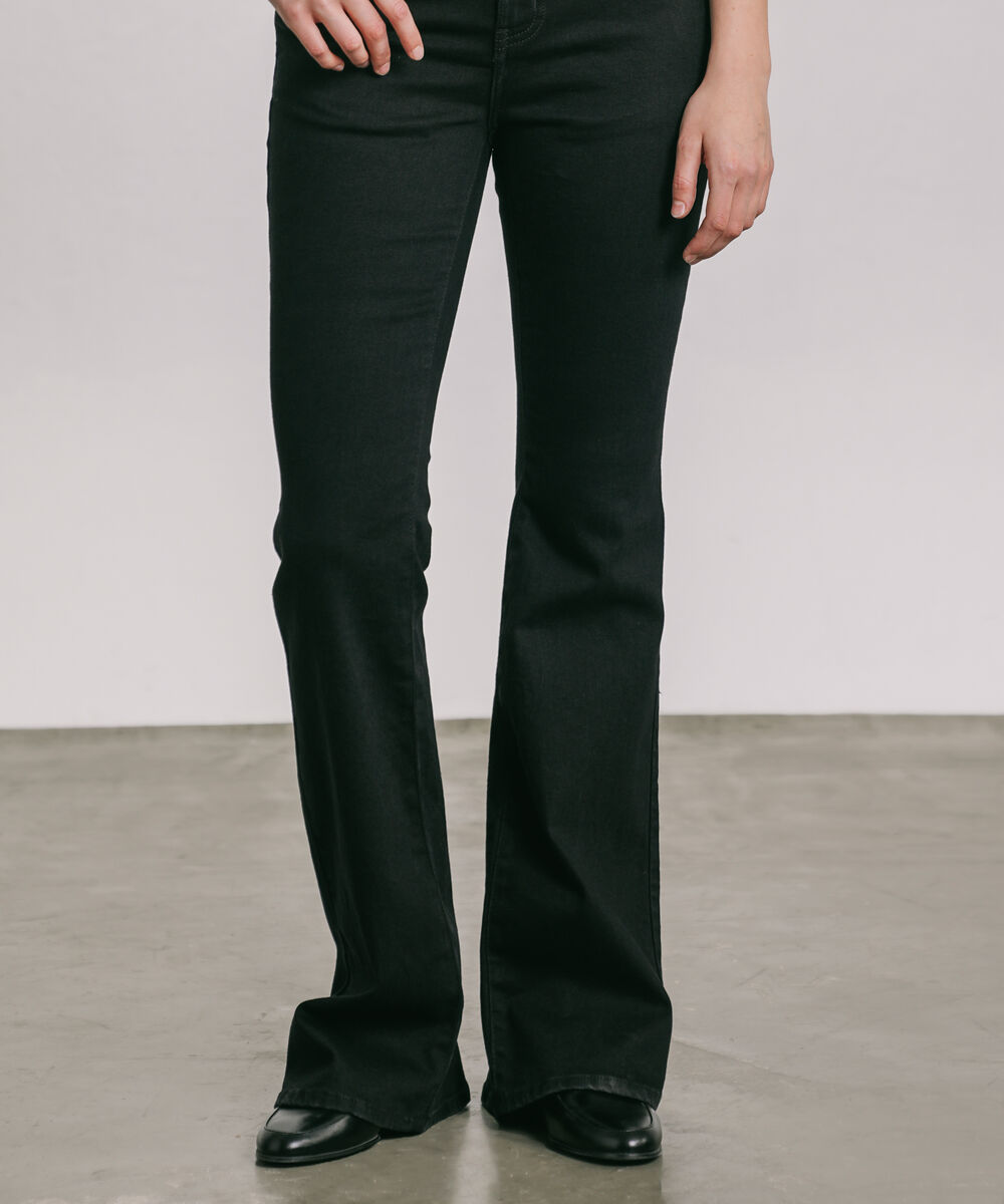 Women's Western Wear Black High Rise Bootcut Jeans