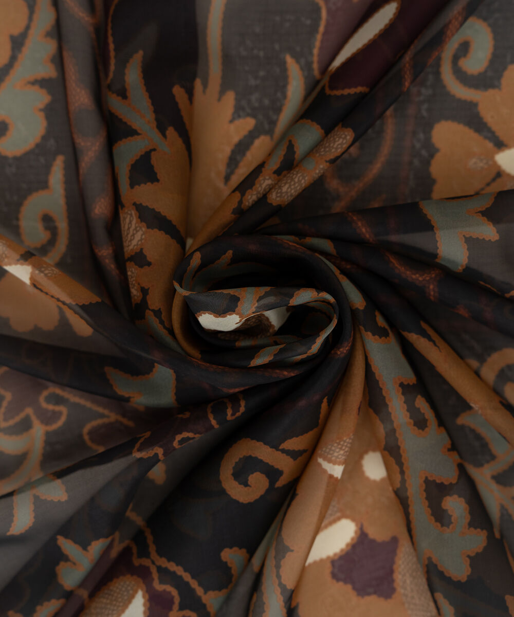 Blended Tissue Black Printed Dupatta